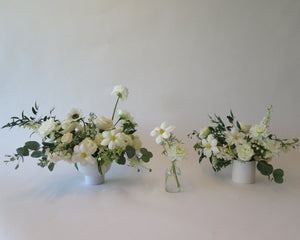 White & Green Large Centerpiece